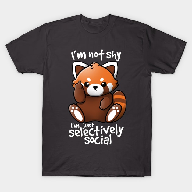 Shy red panda T-Shirt by NemiMakeit